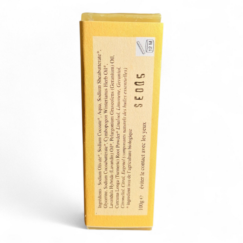 Liste INCI du savon d’été aux huiles anti-moustiques, savon naturel saponifié à froid.