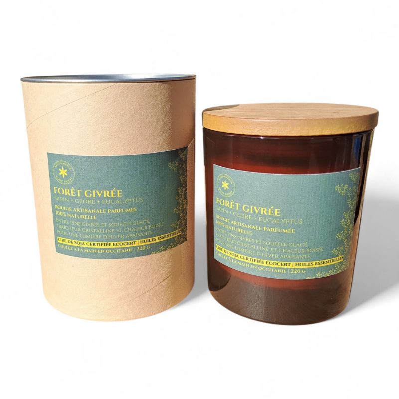 bougie forêt givré 2