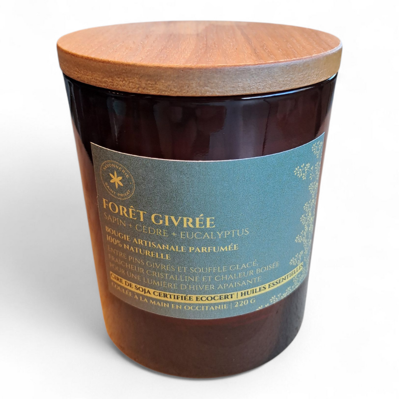 bougie forêt givré 3