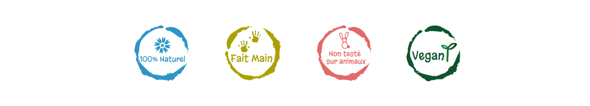Logos fait main, vegan, 100% naturel et non testé sur animaux