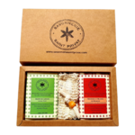 coffret 2 savons surgras naturels et parfumés avec 1 sac - Savonnerie artisanale de Saint Privat