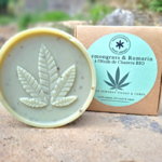 Savon artisanal rond Lemongrass Romarin et huile de chanvre - Savonnerie de Saint Privat