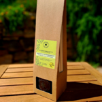 Diffuseur à bâtonnets Sauge, Citron de Sicile et Romarin bio – Savonnerie de Saint-Privat - emballage kraft et bâtonnets en rotin