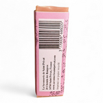 Côté de l’emballage du Savon Rose Églantine avec code-barres et coordonnées de La Savonnerie de Saint-Privat