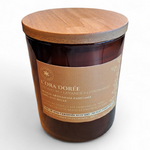 Bougie anti-moustiques naturelle en cire de soja avec couvercle en bois