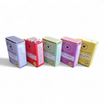 Assortiment de 5 savons artisanaux naturels faits main en Occitanie avec différents parfums – La Savonnerie de Saint-Privat