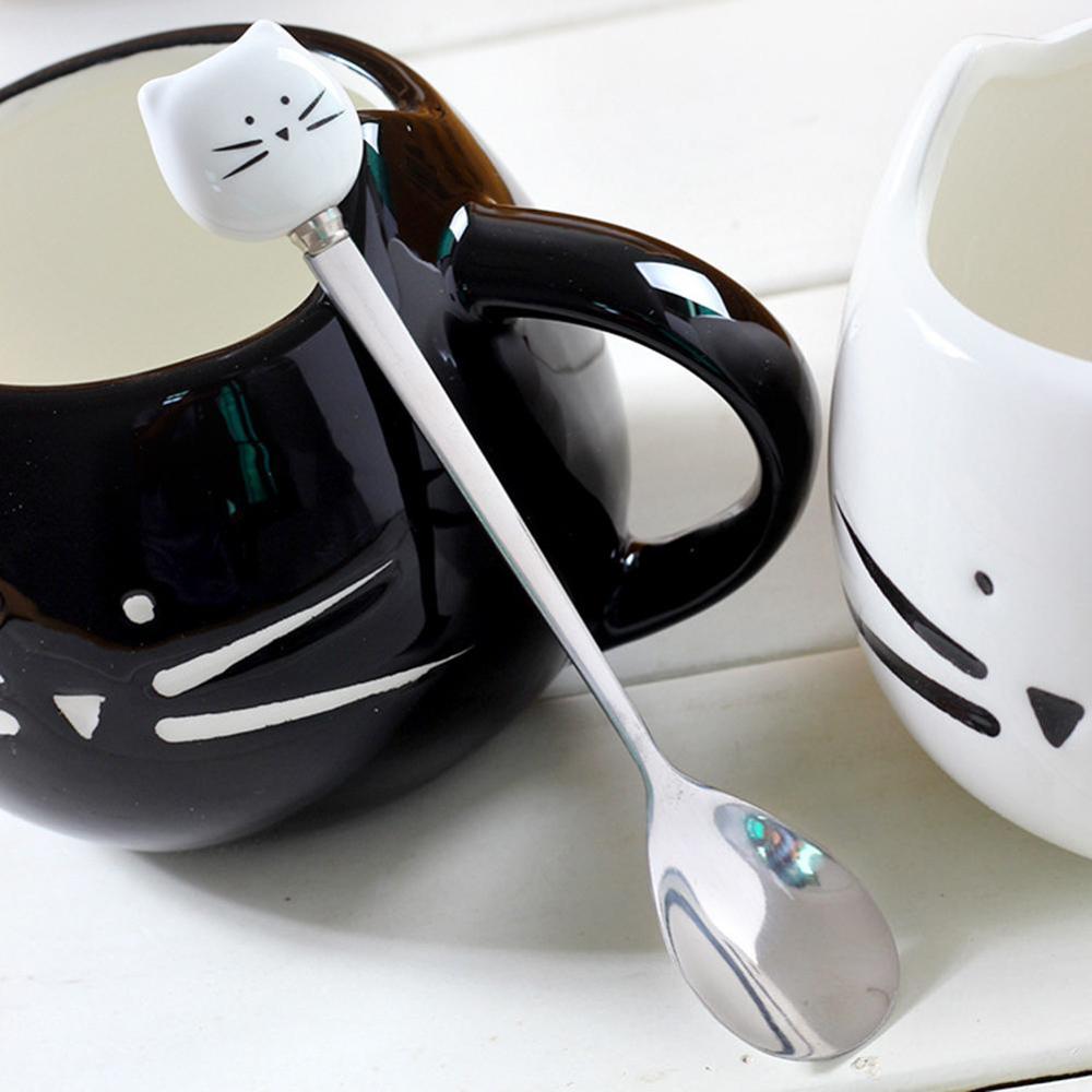 Tasse mug en céramique Chat joufflu noir ou blanc - MAISON - DÉCO - CADEAUX  - LOISIRS/LES 3 CHATS à la cuisine - Les 3 chats