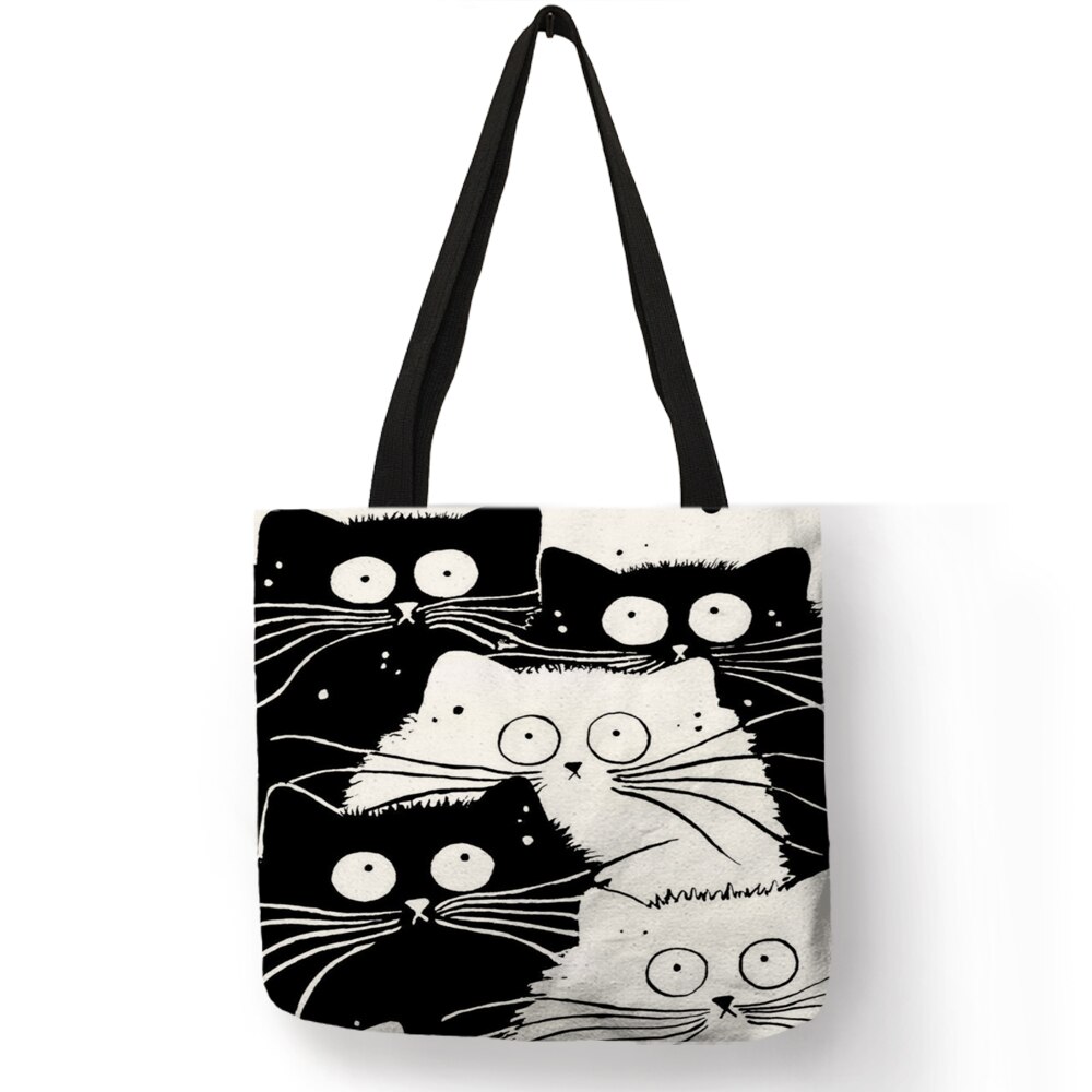 Style-Simple-femmes-sac-main-dessin-anim-mignon-chat-noir-imprime-sac-bandouli-re-Eco-lin