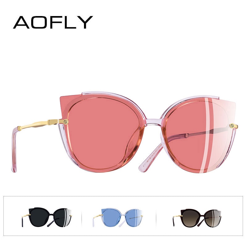 AOFLY-MARQUE-DESIGN-De-Mode-Lady-lunettes-de-Soleil-Polaris-es-Femmes-Unique-Cadre-Cat-Eye