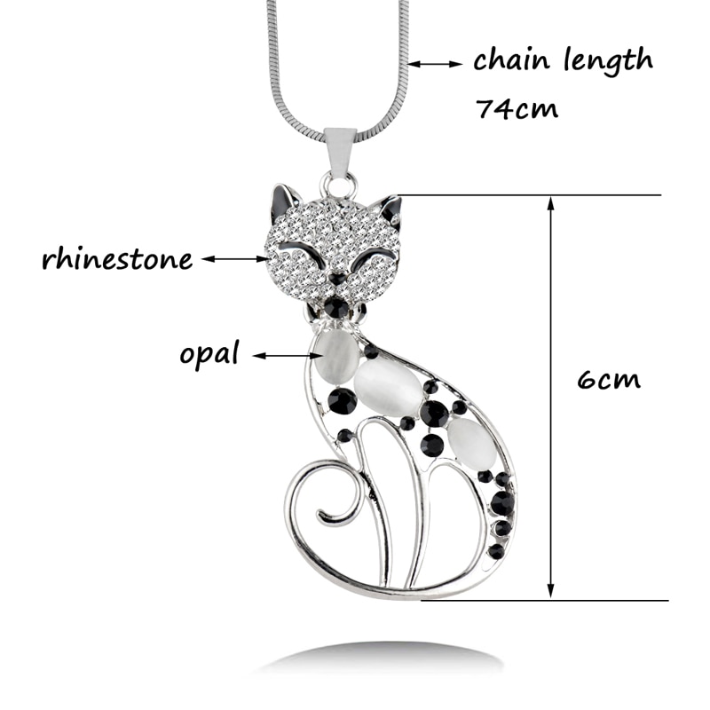 SINLEERY-mignon-opale-pierre-strass-Animal-chat-pendentif-Long-colliers-pour-femmes-fille-bijoux-cadeaux-MY410