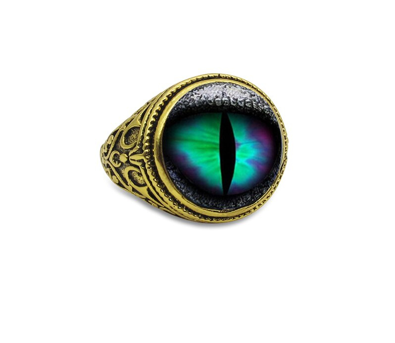 Nouveau-Style-la-mode-Dragon-Eye-Vintage-Steampunk-hommes-anneau-bijoux-pour-les-yeux-de-chat