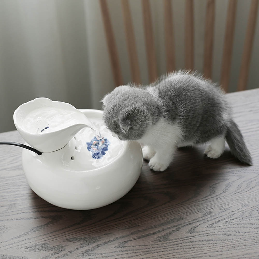 Fontaine à Eau Automatique Pour Chat 2,5L – Silencieuse (<30 DB), Filtre 4 Voies, Facile à Nettoyer, Sans BPA