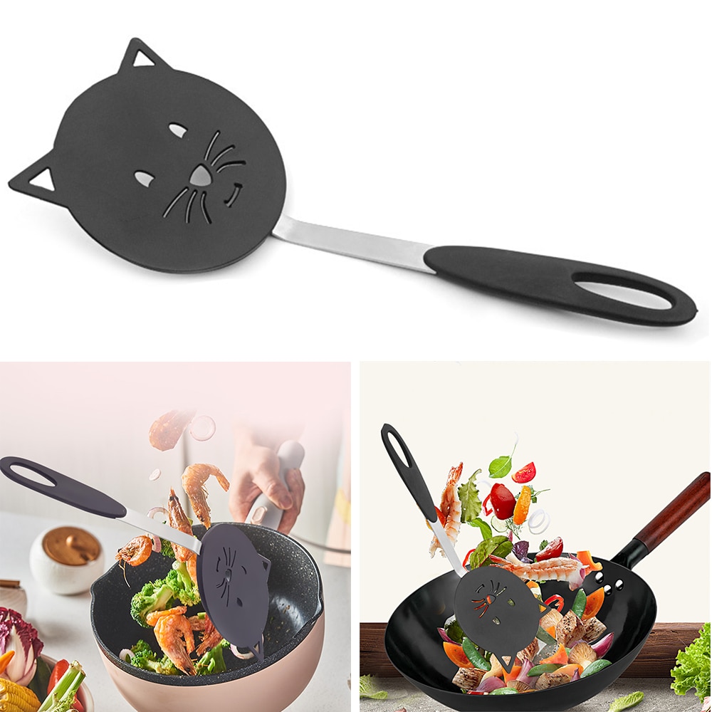 Cr-atif-Nylon-chat-friture-spatule-antiadh-sive-Omelette-pelle-frit-poisson-tourneur-cr-pe-Flipper