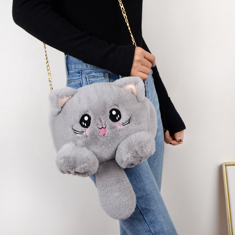 Sac-bandouli-re-en-fourrure-pour-femme-sacoche-en-peluche-chat-Animal-mignon-pour-t-l