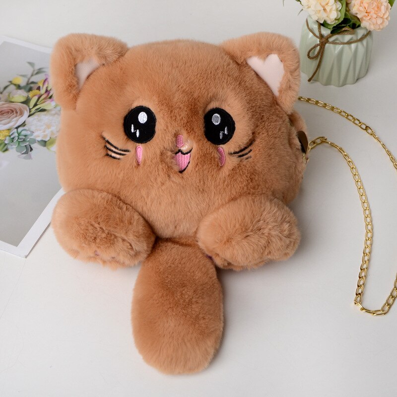 Sac-bandouli-re-en-fourrure-pour-femme-sacoche-en-peluche-chat-Animal-mignon-pour-t-l