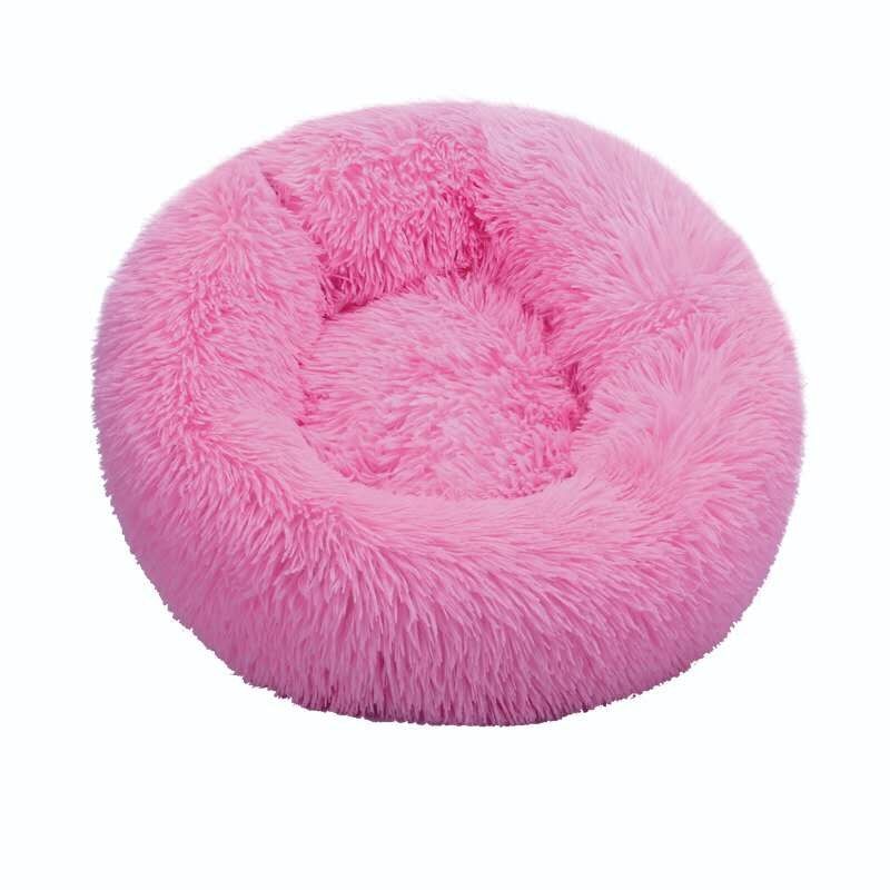 Lit-rond-en-peluche-doux-pour-animal-de-compagnie-chat-et-chien-panier-en-fourrure-pour