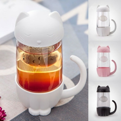Nouveau-Style-mignon-chat-tasse-en-verre-tasse-th-avec-poisson-infuseur-cr-pine-filtre-maison