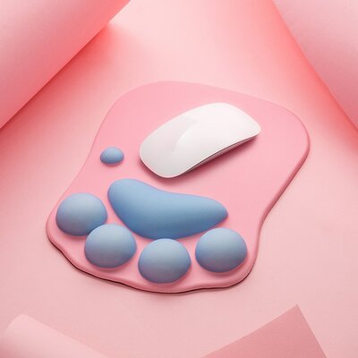 Tapis-de-souris-3D-avec-griffes-de-chat-en-Silicone-doux-Kawaii-avec-accoudoirs-en-mousse