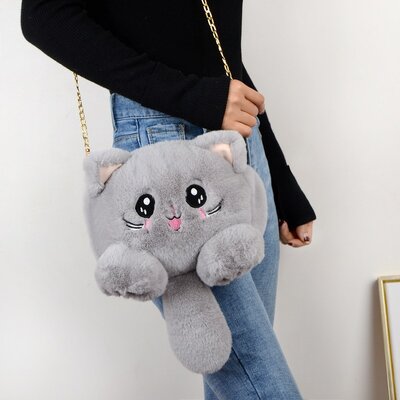 Sac-bandouli-re-en-fourrure-pour-femme-sacoche-en-peluche-chat-Animal-mignon-pour-t-l