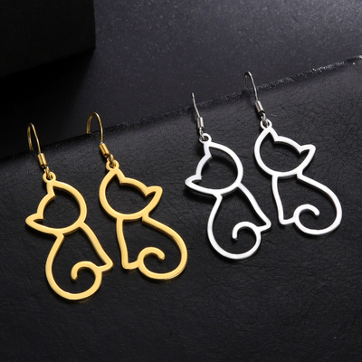Kkjoy-boucles-d-oreilles-en-acier-inoxydable-pour-femme-bijoux-simples-couleur-or-chat-doux-doux