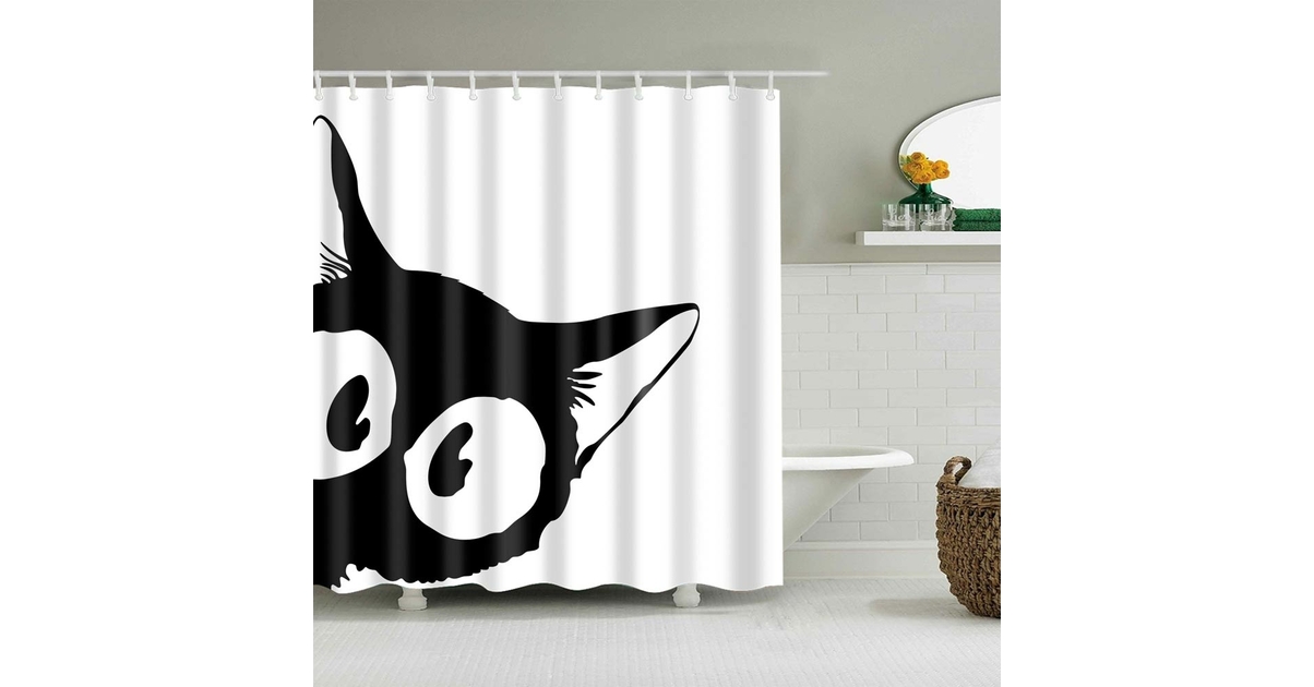 22205-150 X 180 -Rideaux De Douche Imprimés Animaux, Tissu Polyester