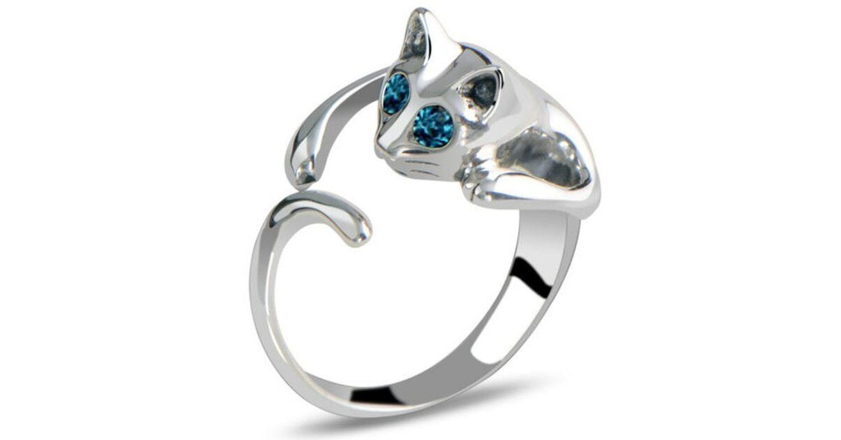 Bague Oreilles De Chat Argentée - Taille Réglable, Style Kawaii Mignon, Origine France