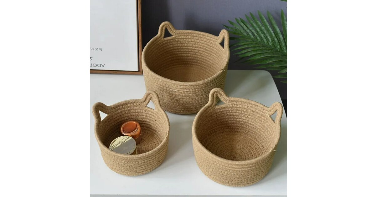 Panier Osier Rectangulaire Panier De Rangement Tissé - Panier De Rangement Rectangulaire