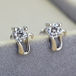 JEMMIN-Livraison-Gratuite-De-Mode-925-Bijoux-En-Argent-Sterling-Boucle-D-oreille-Belle-Chat-CZ