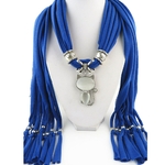 Style-chaud-hiver-femmes-cristaux-chat-pendentif-charpe-Polyester-solide-charpe-foulard