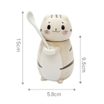 Nouveau-mignon-chat-c-ramique-tasse-caf-avec-cuill-re-cr-ative-peint-la-main-Drinkware