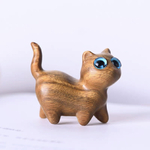 Ornements-de-bureau-en-bois-de-santal-vert-sculpt-chat-t-te-inclin-e-mignon-chat