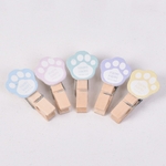 10-Pcs-Lot-Mignon-Patte-de-Chat-En-Bois-Clip-avec-Corde-de-Chanvre-papier-photo