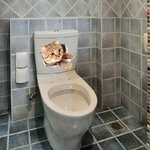 3D-Chats-Mur-Autocollant-Toilettes-Autocollants-Trou-Vue-Vivid-Chiens-Salle-De-Bains-D-coration-de