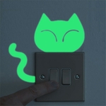 Mignon-interrupteur-lumineux-Autocollant-Creative-Chaton-Chat-Lumineux-Noctilucent-Glow-autocollant-mural-interrupteur-Chambre-D-enfants