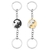 Une-paire-Couples-porte-cl-s-noir-blanc-mignon-chat-animaux-pendentifs-porte-cl-s-saint