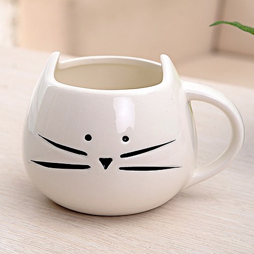 Tasse mug en céramique Chat joufflu noir ou blanc - MAISON - DÉCO - CADEAUX  - LOISIRS/LES 3 CHATS à la cuisine - Les 3 chats