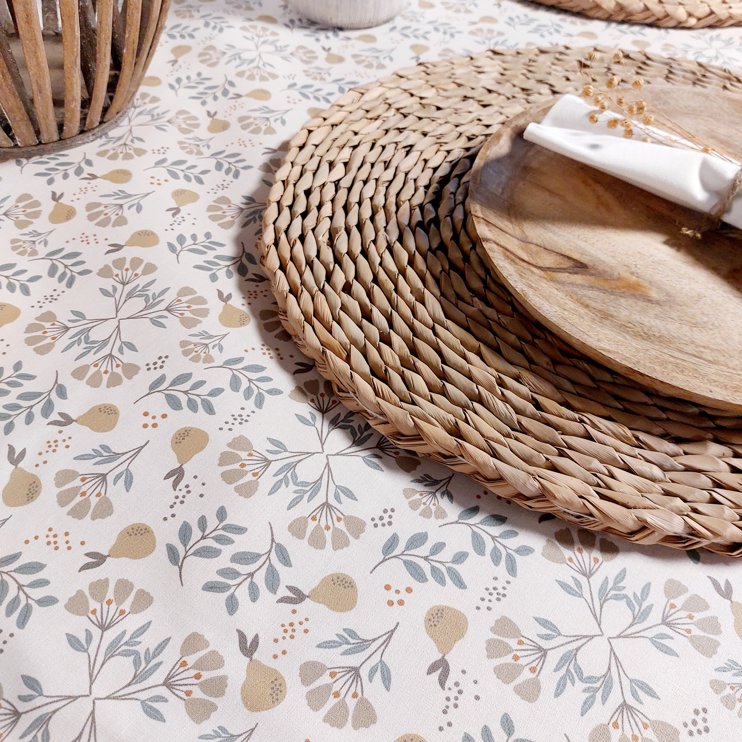 nappe enduite beige poires collection Estelle