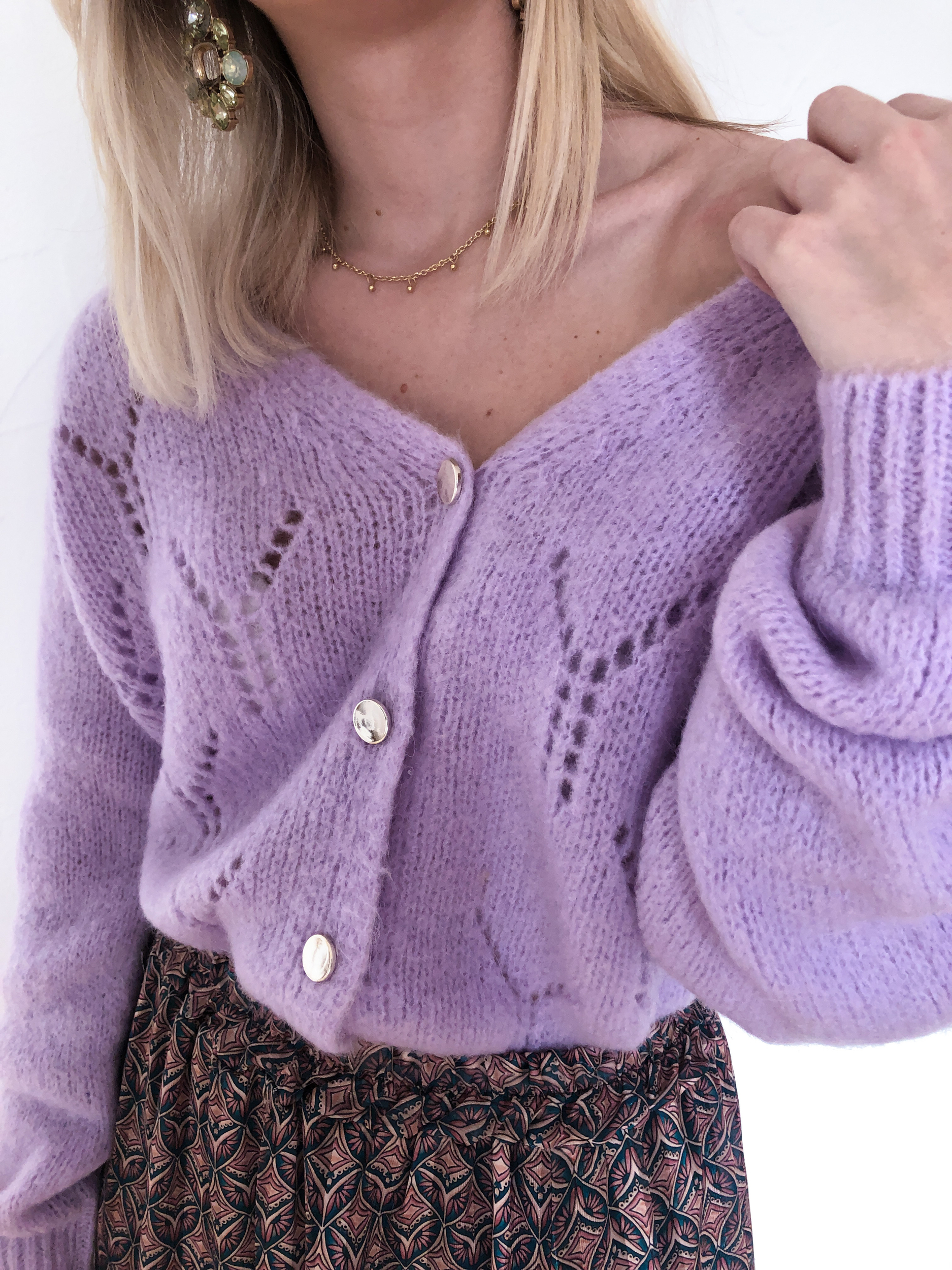 gilet couleur lilas