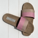 Les Mauricettes dEdith, sandales de plage légères rose et beige vacances