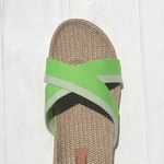 Chantal7 Claquette de plage verte femme