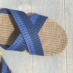 Les Mauricettes de Raoul claquettes homme couleur bleu été légères