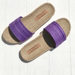 Les Mauricettes de Sidonie claquettes plage et vacances légères violette
