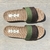 Les Mauricettes homme claquettes bicolores plage en lin souple