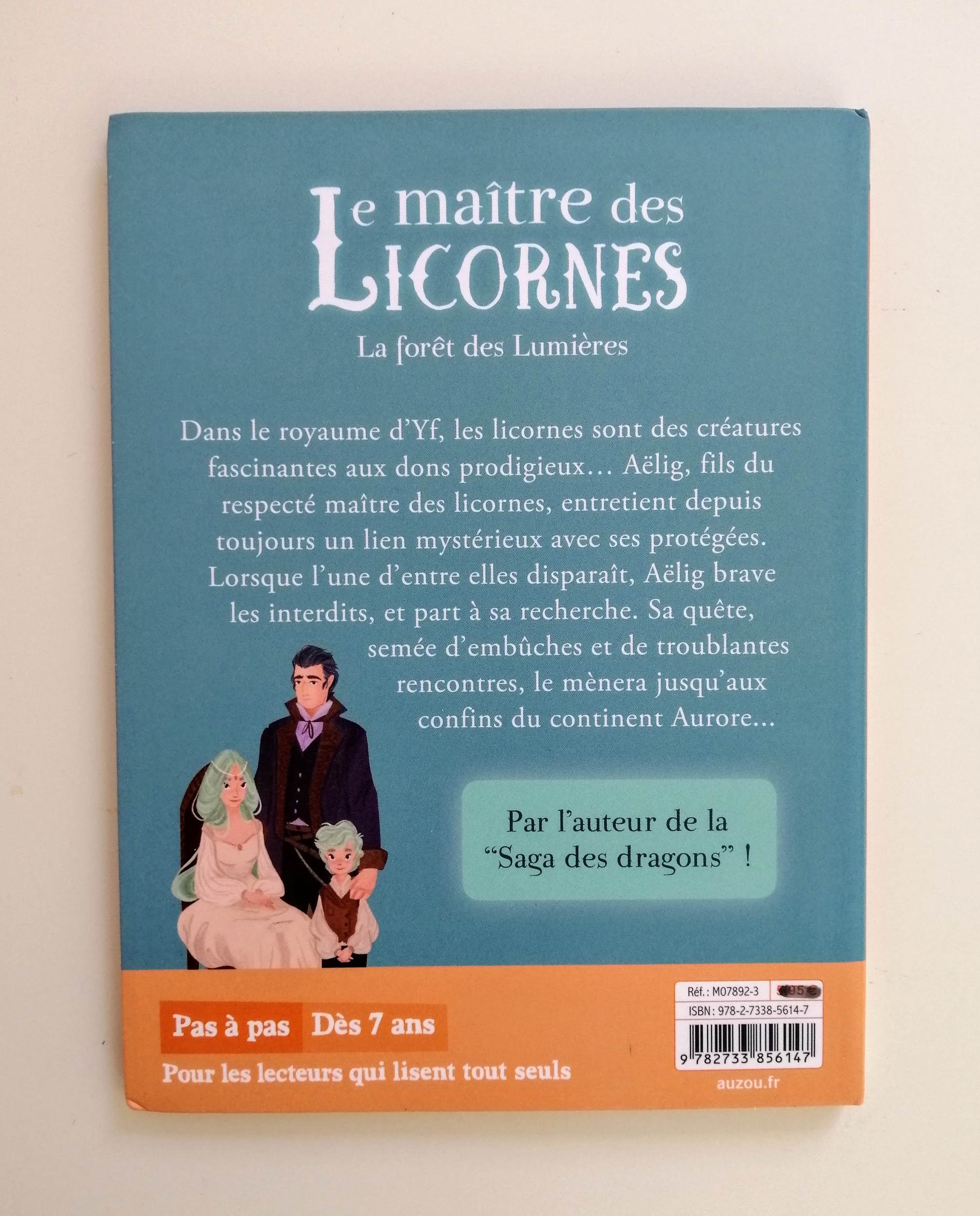 Le maître des licornes - La forêt des Lumières - Éric Sanvoisin - Federica Frenna - Livre poche - Auzou - LBA - V
