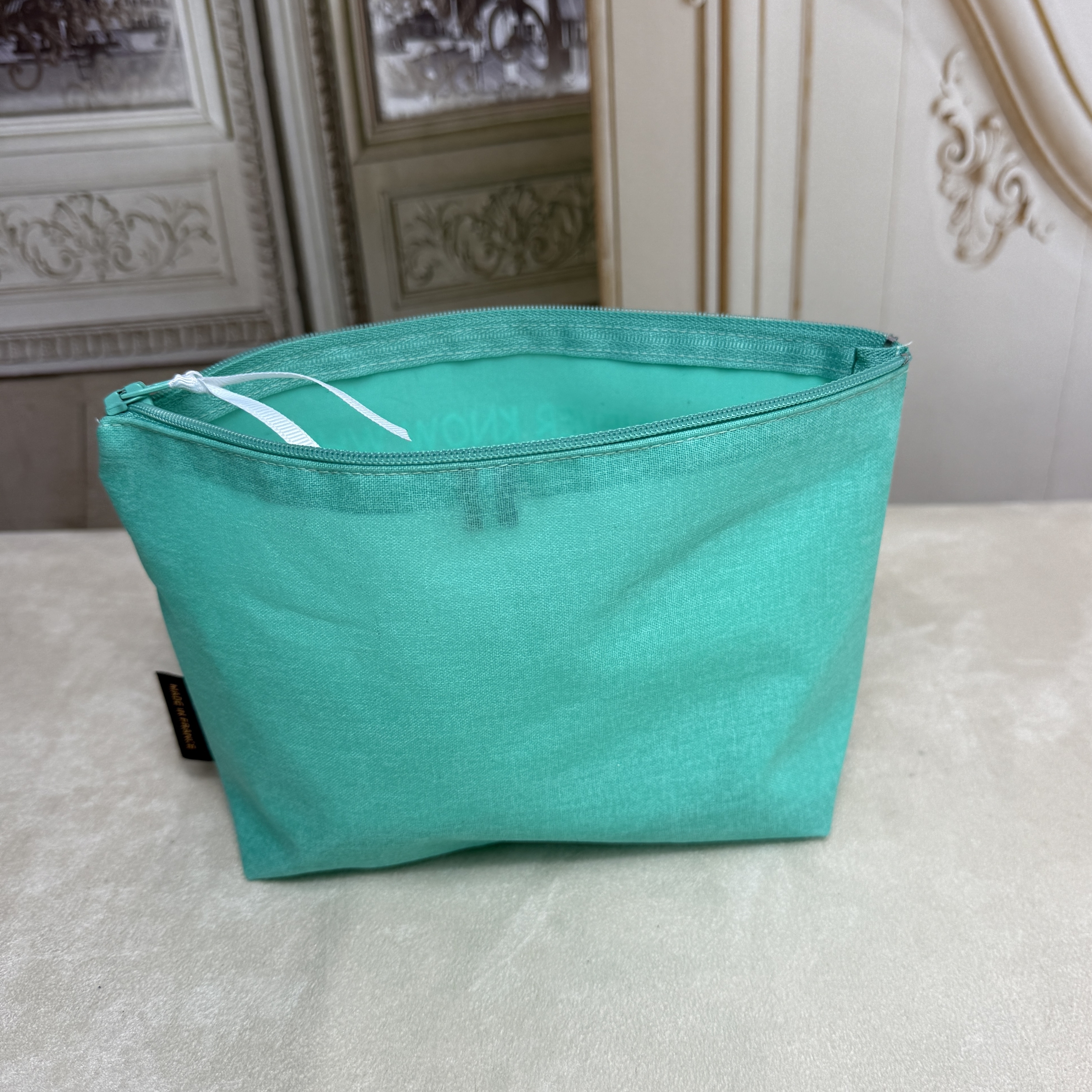 Trousse Berlingot conton enduit contact alimentaire menthe Alex Doré Paris 3