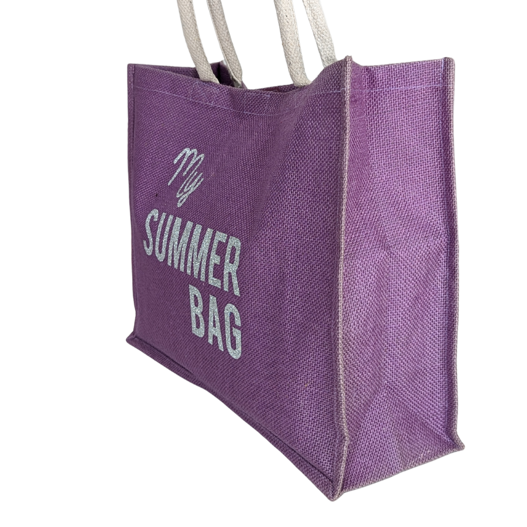 sac plage jute parme My Summer Bag glitter argent Alex Doré Paris 2