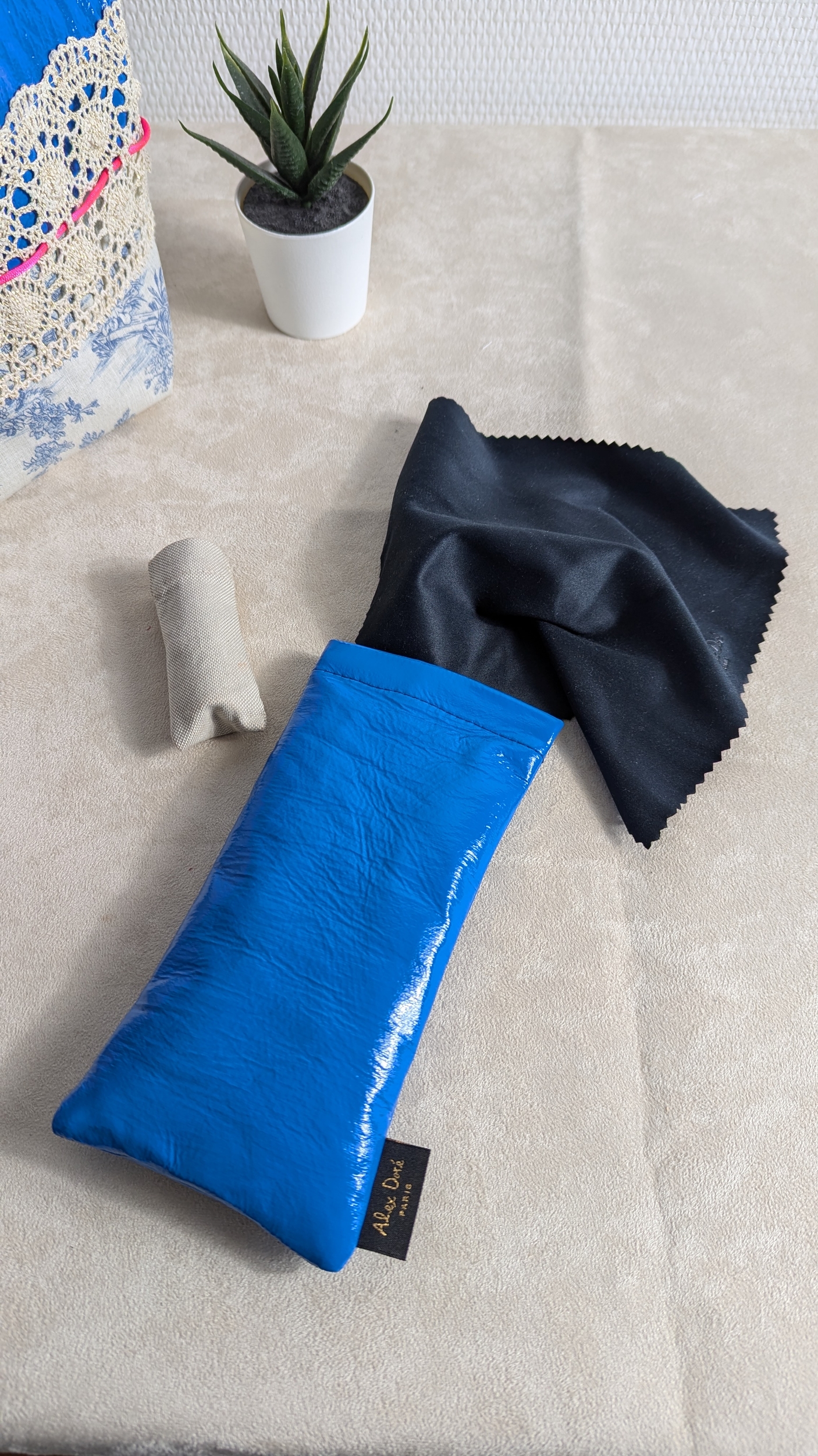 Etui lunettes imperméable bleu Alex Doré Paris