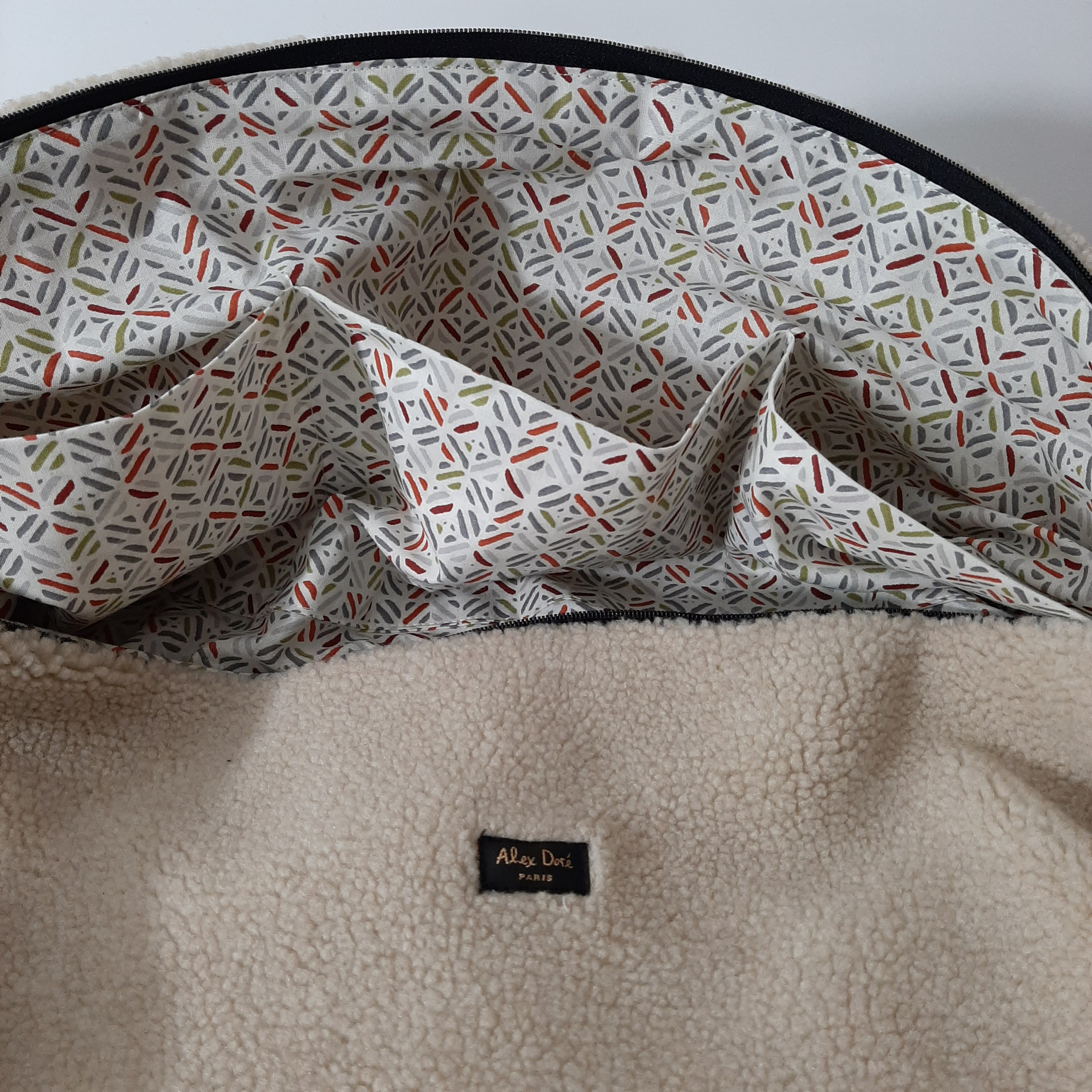sac yoga Alex Doré Paris ecru interieur