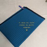 Torchon en coton canard nid d'abeille Alex Doré Paris Personnalisable coquins