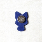 Broche Brodée aimant Alex Doré Paris homard bleu fond bleu verso